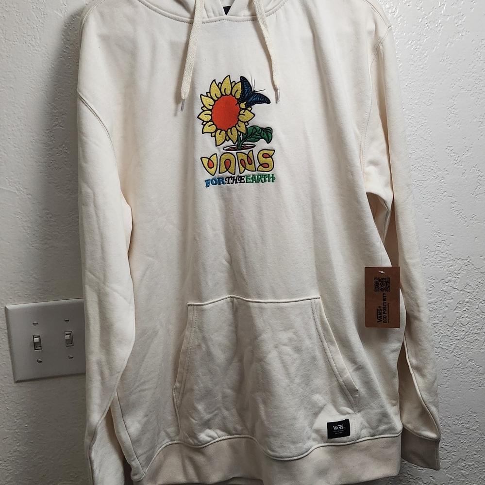 Womans large vans sunflower eco positivity butterfly sweatshirt size large